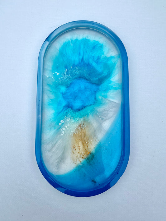 Trinket Tray - Blue & Gold