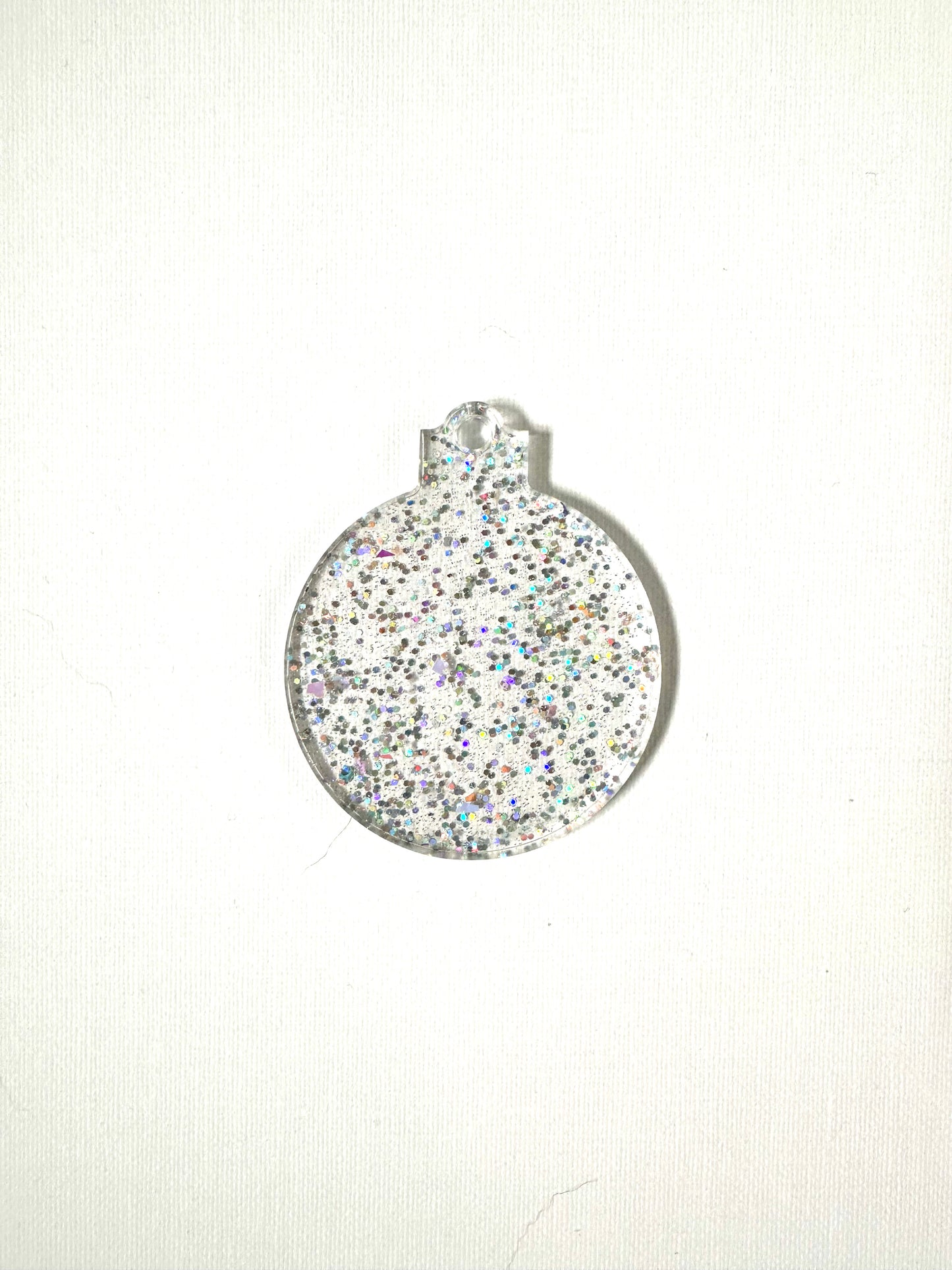 Silver Glitter Resin Tree Decoration